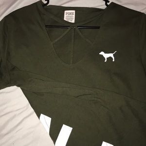 Olive Green PINK Shirt